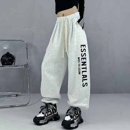 Hip Hop Sweatpants Y2K Korean Fashion Wide-Leg