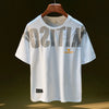 Mens Oversized Graphic Tee Breathable Cotton T Shirt Casual