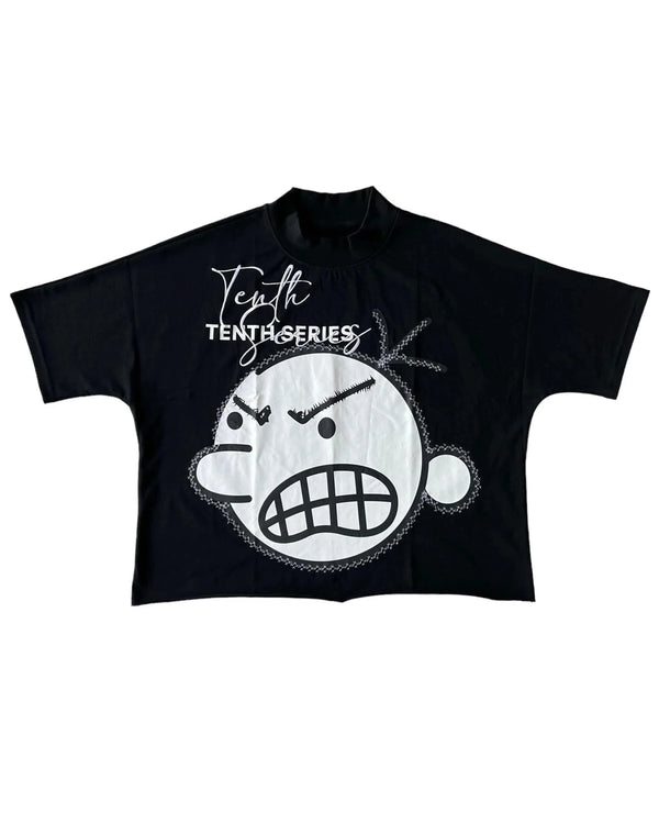 Y2K Cartoon Graphic Tee Men Oversized Streetwear Tshirt Short Sleeve