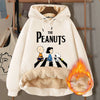 Winter Snoopy Fleece Hoodie Adult Cartoon Warm Sweatshirt Gift Coat