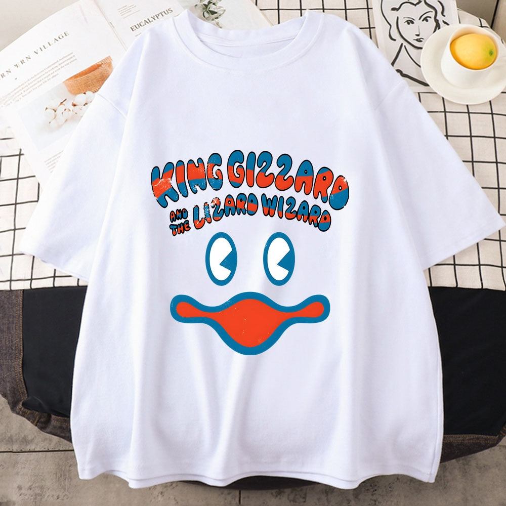 Drücken Sie Ihren Stil Cartoon König Gizzard &amp; Die Eidechse Wizard T-shirts