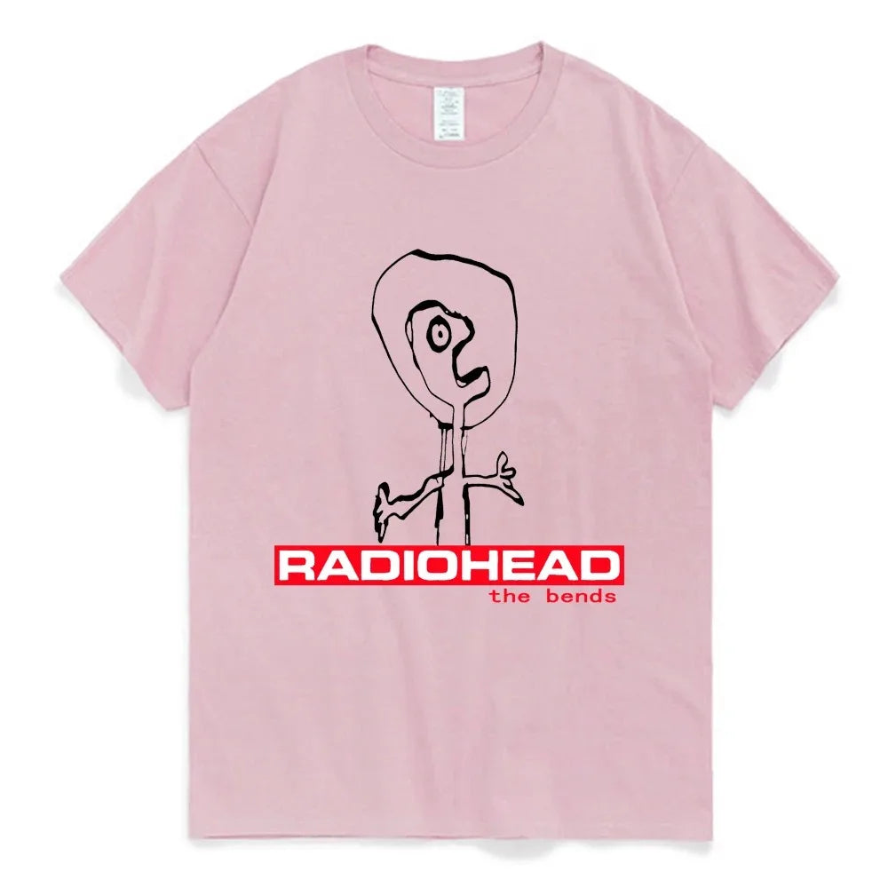 90s Radiohead Graphic Tee Vintage Punk Hip Hop Oversized T-Shirt