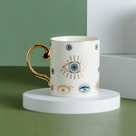 Tasse Hand der Fatima Evil Blue Eye türkische Keramik