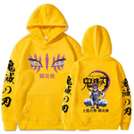 Anime Demon Slayer Hoodies Akaza Sudadera Harajuku Streetwear Y2K Sweatshirt Male
