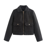 Spring Autumn Woolen Jacket