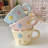 Multi-color Macaron Color Coffee Mug Ceramic Cup Cute Dopamine Three-dimensional