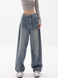 Baggy Jeans Women High Waisted Jeans Wide Leg Denim Pants Light Blue Loose Trousers 2023