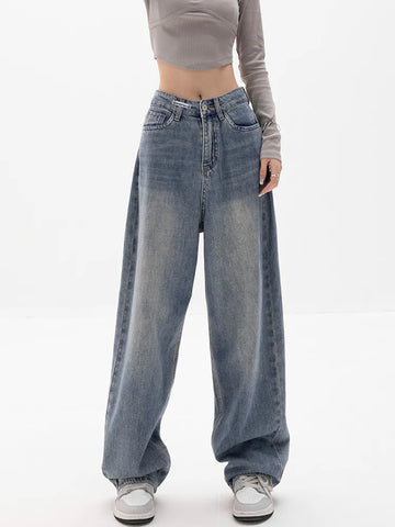 Baggy Jeans Women High Waisted Jeans Wide Leg Denim