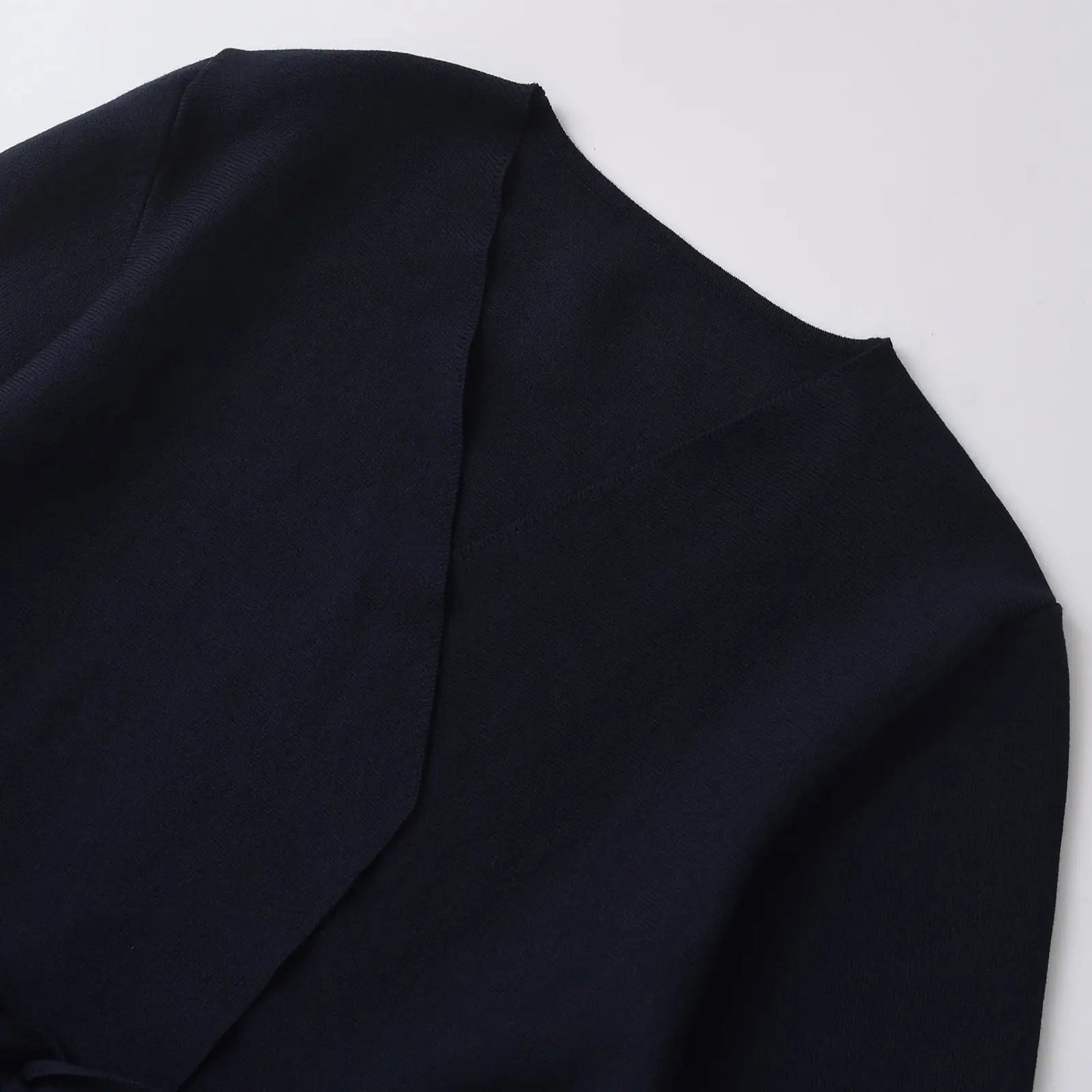 Women's Knit Blazer - Shoulder Pad Belted V-Neck Jacket