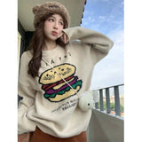 Winter Korean "O-neck Cartoon Women Sweater Y2k Sweet