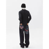 Y2k Goth Cargo Jeans: Lockere Passform, weite Hose