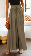 Woman Trousers autumn/winter wide-legged Pants Tall Waist Drawstring