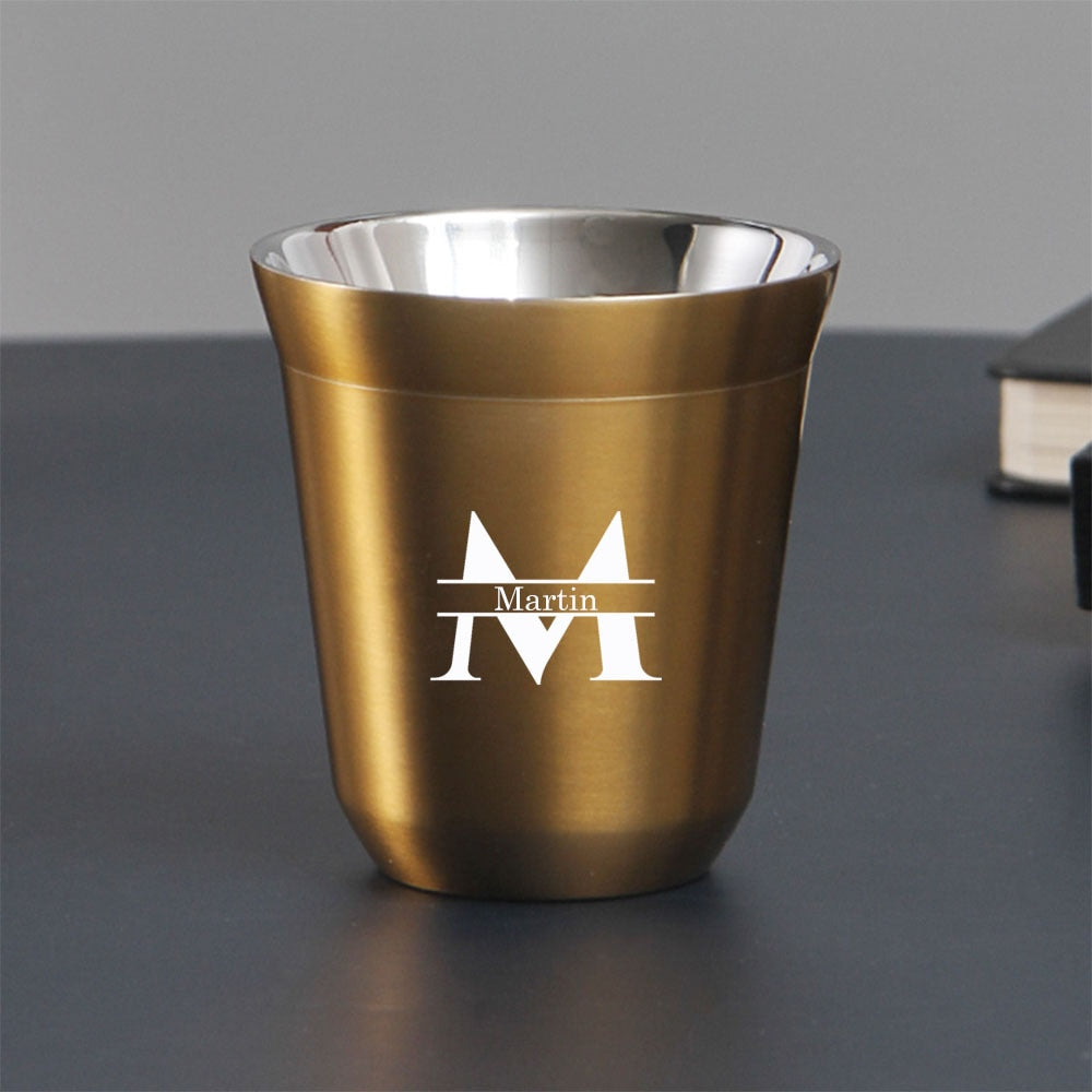 Stainless Steel Espresso Cups Double Wall Insulated Cups Coffee Cup