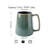 24 OZ Large Coffee Mugs, Tall Ceramic Cup with Handle