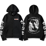 Bad Omens Rock Band Zipper Hoodie | Vintage Punk Gothic Zip Up