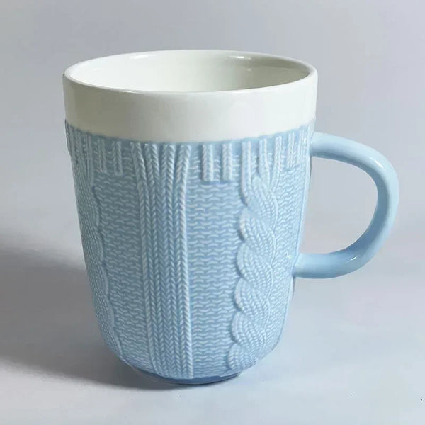 Ceramic Wool Woven Water Cup Colorful Wool Coffee Milk Tea Mugs