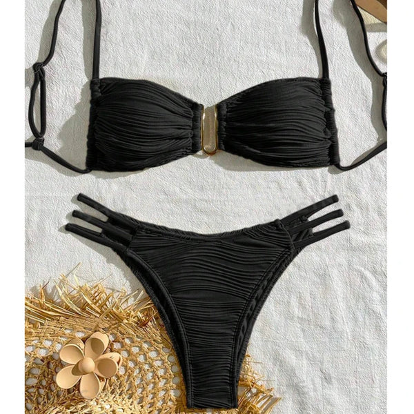 Womens Brazilian Bikini Set Cheeky Coverage Two Piece Swimsuit 2026