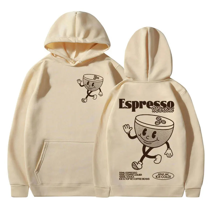 2024 Trendy Espresso Martini Hoodie Casual Fashion xinnzy