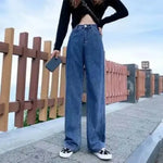 2024 women's denim women's miscellaneous straight pants