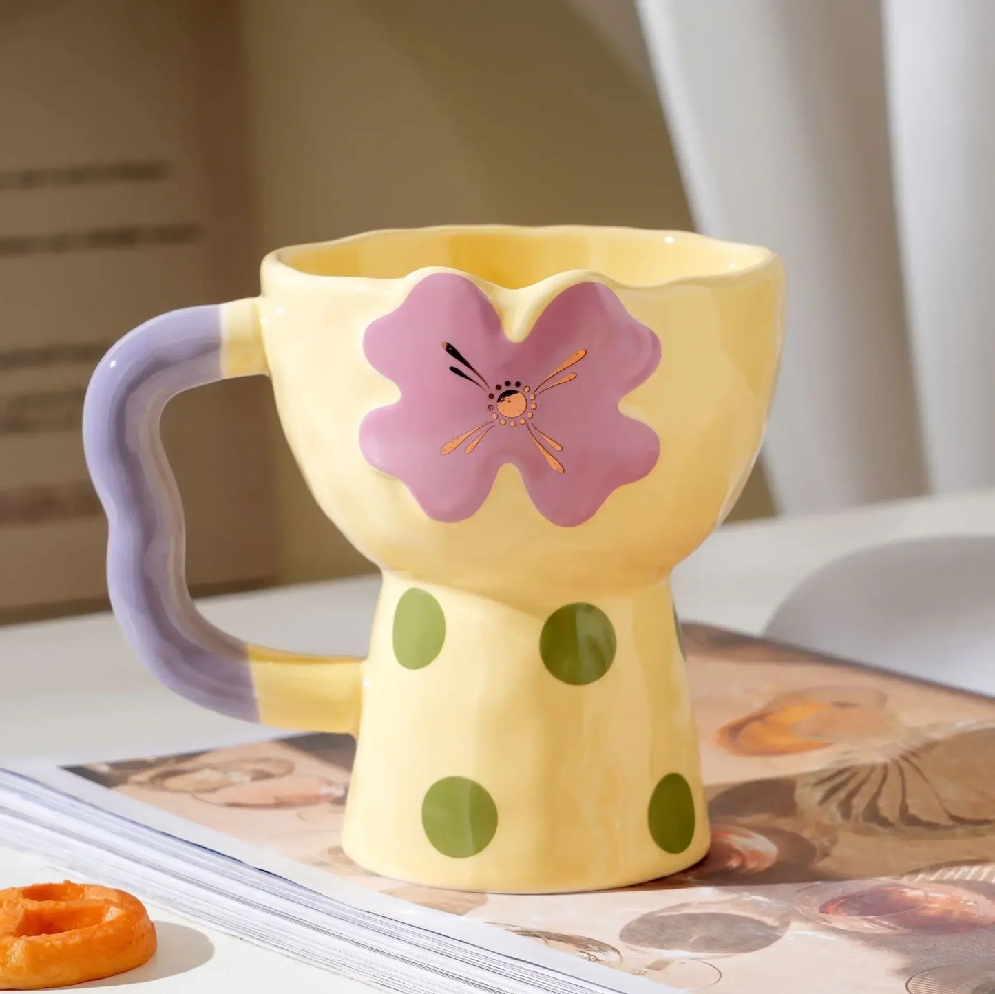 Cute Flower Ceramic Mug