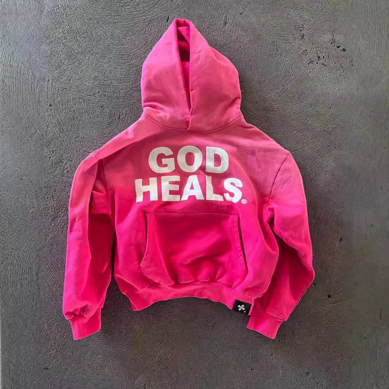 American Retro Y2K Gothic Oversized Hoodie Casual Streetwear