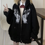 Y2K Oversize Butterfly Hoodie Sweatshirt Harajuku