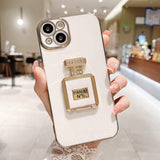 Bling Perfume  Holder Phone Case For iphone  Bracket Plating Cover