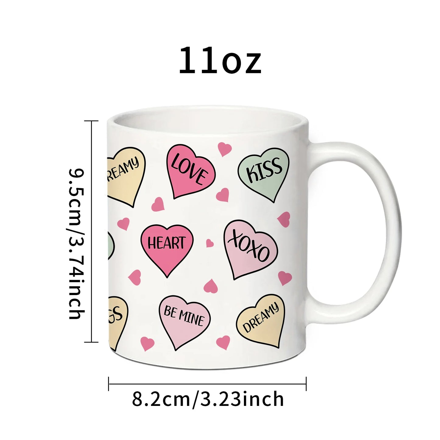 1pc Love Bubbles Mug 11oz Tea Milk Valentine's Day Anniversary Gifts