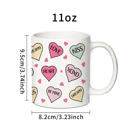 1pc Love Bubbles Mug 11oz Tea Milk Valentine's Day Anniversary Gifts
