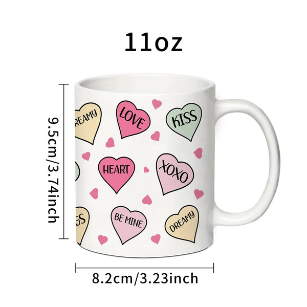 1pc Love Bubbles Mug 11oz Tea Milk Valentine's Day Anniversary Gifts