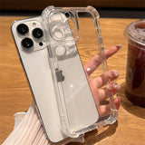 Luxury Shockproof Transparent Case For iPhone 14 13 12 11 Pro Max X Xs XR Max 7 8 - xinnzy