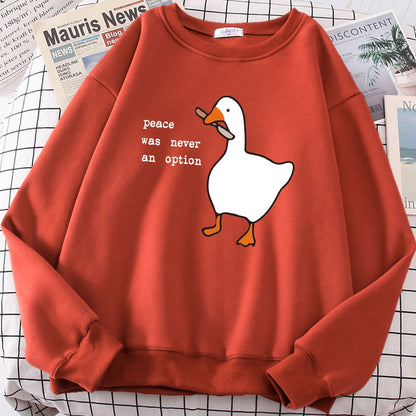 Trendy Goose Print Sweatshirts Embrace Your Unique Fashion Statement