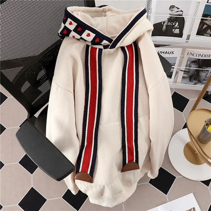 Hoodies Women Y2k Pullovers Trendy Plush Thicken Coats Loose