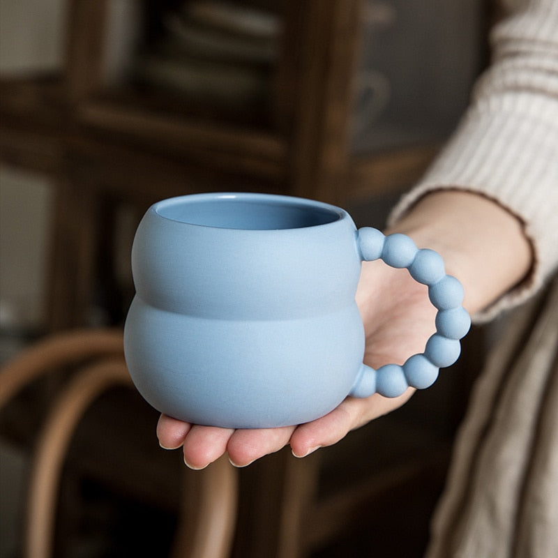 Ceramic Mug Cute Aesthetic Nordic Coffee Milk Cup Caneca Taza Xicara