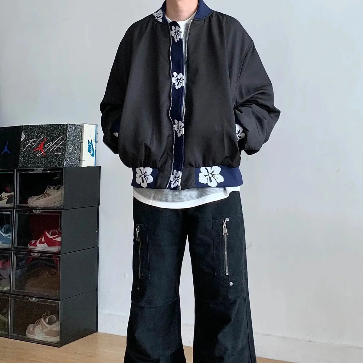 Men Patchwork Baseball Jacket Streetwear