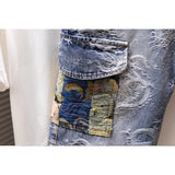 Printed Men's Clothing Denim Shorts Summer Fashion