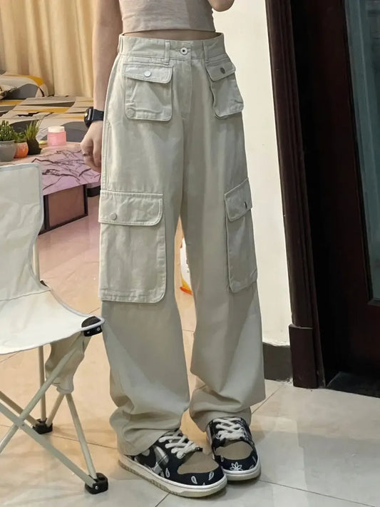 Women's Y2K High Waist Wide Leg Cargo Jeans