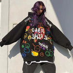 Trendy Harajuku Hoodie for Women Streetwear Oversize Hip Hop Aesthetic