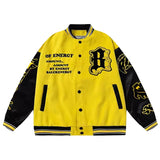 Herren-Bomberjacke mit Hip-Hop-Stickerei und Varsity-Baseball-Outwear-Stil