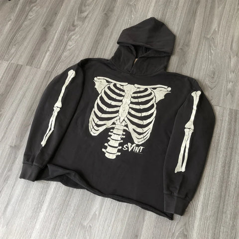 Men Gothic Skull Streetwear Hoodie