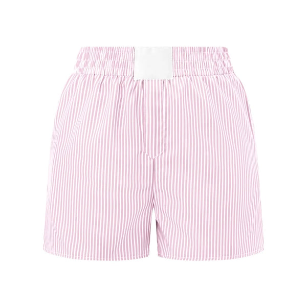 Women's Casual Shorts Stripe High Elastic Waist Loose Short Pants Summer