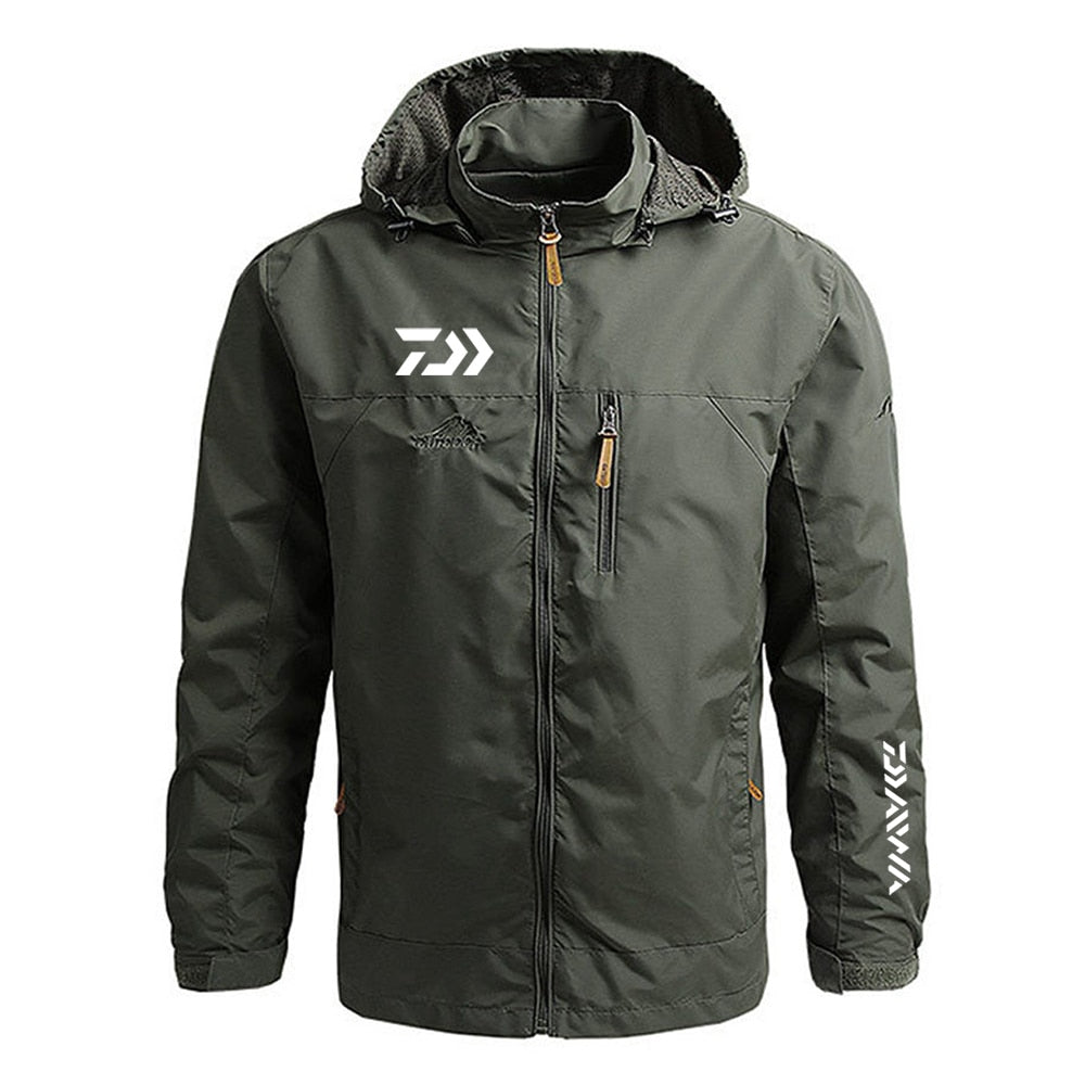 Autumn And Winter able Printing Waterproof Hooded Windbreaker Coats  Outdoor Jackets - xinnzy