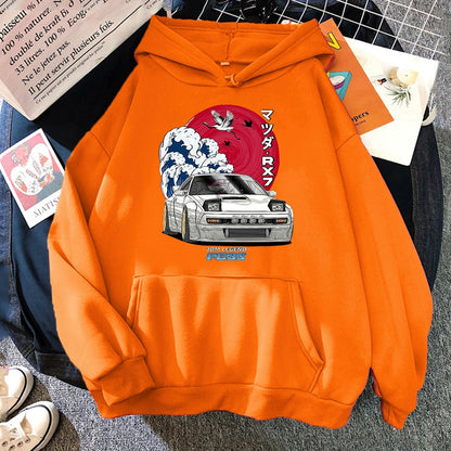 Hoodie Männer Y2k Langarm japanische Anime