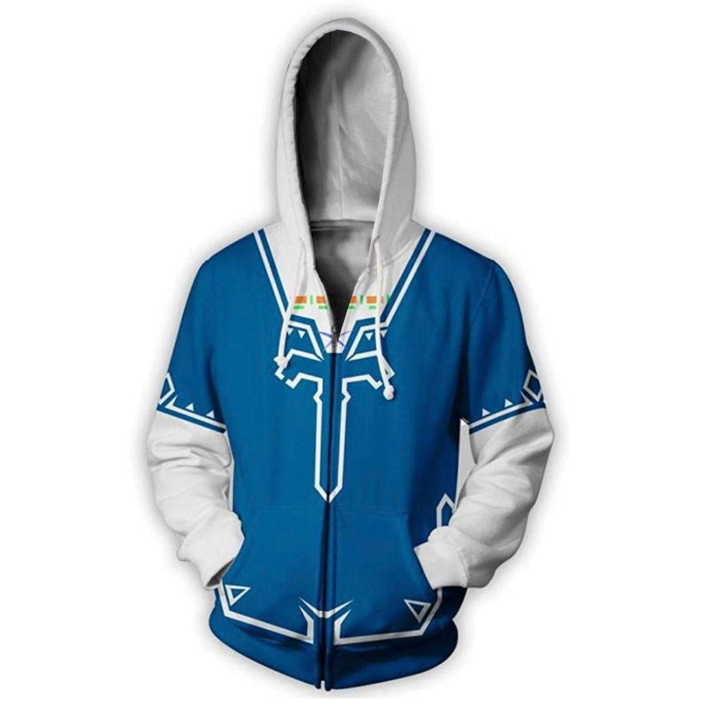 Men Hoodie Preppy Style Zelda Popluar Game Casual Fashion