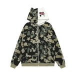 Japanese Y2k Clothing Versatile Hoodies Patchwork Hoodie Full Zip Kawaii