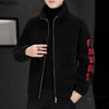 Men’s Lamb Fleece Winter Jacket 2025 – Thick Warm Stand Collar Coat with Zipper Pockets