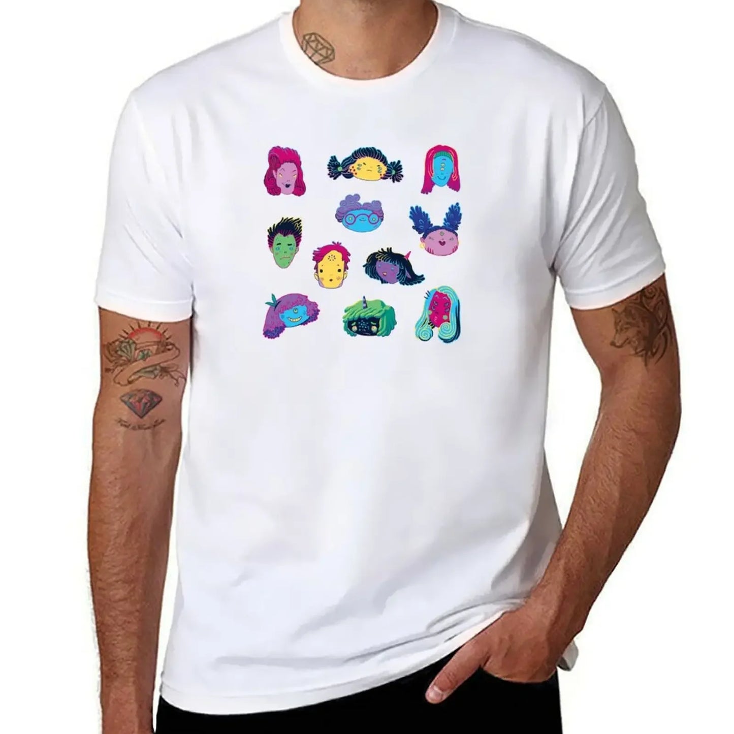 Doodle Heads Tee Luxury Labubu Men Graphic Pack