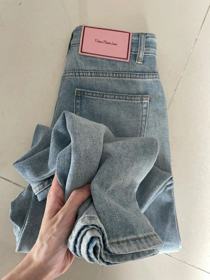 Women’s Baggy Wide Leg Jeans Vintage Low Rise Punk Denim Pants