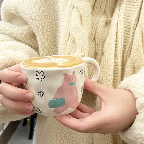 Cute Bear Ceramic Mug Porcelain Coffee Cup