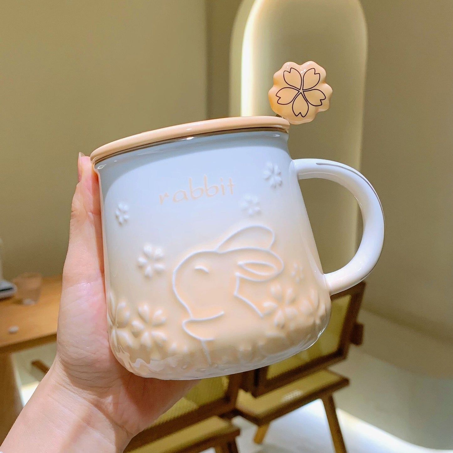 Luxury cherry blossom high beauty mug with gift
